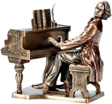 JULEGAVEIDEER TIL HAM. Unik bronze figur. Frédéric Chopin ved klaveret