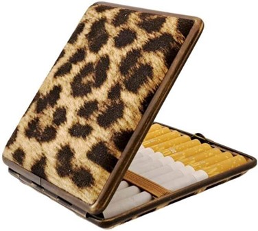 Diskret Elegance som Gave: Leopard Cigaret Etui i Kunstlæder