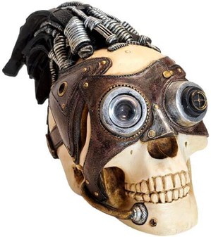 Steampunk kranie figur. Unik dekoration og smuk gave til ham