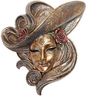 BRYLLUPSGAVE IDEER. Vægpynt venetiansk maske med roser fra Veronese