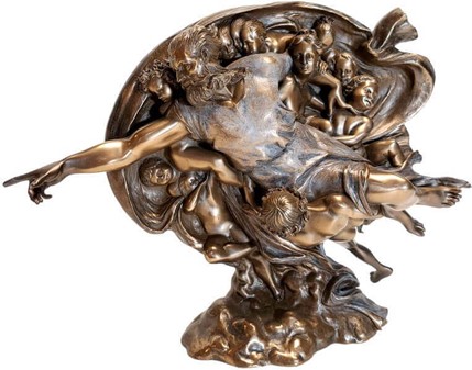 KLASSISK SKULPTUR. Unik Veronese bronzefigur af Skabelsen af ​​Adam