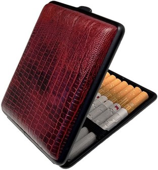 CIGARETETUI FIRBEN SKIND. Tyske etui til 18 stk King Size-cigaretter