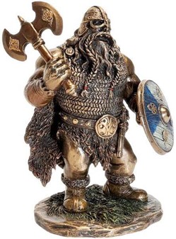 SJOV VIKING. Smuk statuette af viking med økse. God idé til en gave