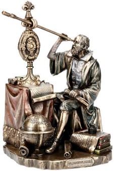 GALILEO GALILEI. Veronese dekorative figur af en astronomi pioner